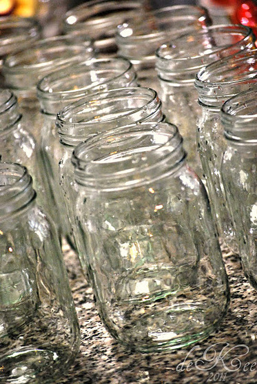 Mason jars ready for fillin'